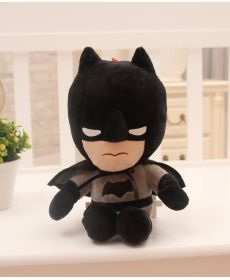 Disney Anime Plush Toy Spider-Man Doll Marvel Avengers Soft Plush Hero Captain America Iron Man Kids Christmas Gifts (Height: 27cm, Color: Batman)