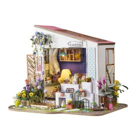 DIY Miniature Dollhouse Kit | 3D Model Craft Kit | Pre Cut Pieces | LED Lights | 1:24 Scale | Adult Teen (SKU: DG11)