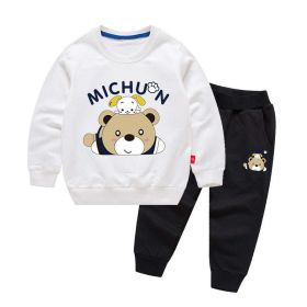 Baby Cartoon Bear Graphic Hoodie With Trousers Sets (Size/Age: 100 (2-3Y), Color: brown)