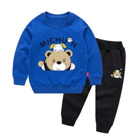 Baby Cartoon Bear Graphic Hoodie With Trousers Sets (Size/Age: 140 (8-10Y), Color: gold)