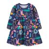 Baby Girl Print Pattern Long Sleeve Soft Cotton Princess Dress