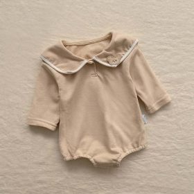 Baby Girl Bear Patched Pattern College Style Onesies & Sets (Size/Age: 90 (12-24M), Color: Light Pink)