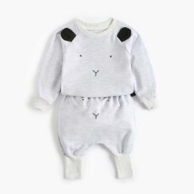 Baby Cartoon Animal Pattern Hoodie Combo Big PP Pants Sets (Size/Age: 100 (2-3Y), Color: beige)