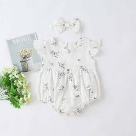 Baby Girl Floral Print Round-Collared Combo Headband (Size/Age: 73 (6-9M), Color: White)