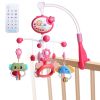 Baby Musical Crib Bed Bell Rotating Mobile Star Projection Nursery Light Baby Rattle Toy with Music Box Remote Control