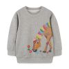 Baby Girl Colorful Animal Print Pattern Crewneck Hoodie