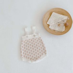 Baby Girl 2pcs Plaid Graphic Onesies & Cardigan Knitted Sets (Size/Age: 66 (3-6M), Color: brown)