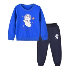 Baby Girl Cute Bunny Graphic Hoodie Combo Loose Trousers Soft Cotton Sets (Size/Age: 90 (12-24M), Color: gold)