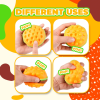Pop Hamburger Spongy Toy Silicone Simulation Bread Memory Rising Interactive Fidget Toy Super Soft for Office Decompress