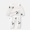 Baby 1pcs Allover Fruit Graphic Long Sleeve Bottoming Shirt & Trousers Sets