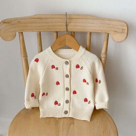 Baby Girl Embroidered Pattern Sleeveless Onesies With Cardigan Sets (Size/Age: 66 (3-6M), Color: White)