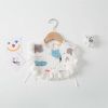 Baby Printed Pattern Lace Belt Design Bibs For Newborn Baby