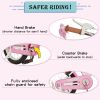 RULLY Kids Bike 12 14 16 Inch Bicycle for Girls Ages 2-7 Years, Training Wheels Included, Girl Bikes with Basket Bike Streamers Toddler, Pink White