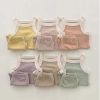 Baby Girl Solid Color Thin Style Pure Cotton Vest Combo Shorts 2 Pieces Sets Home Clothes