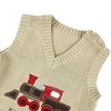 Baby Boy Cartoon Train Pattern Sleeveless Knitted Sweater Vest