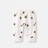 Baby 1pcs Allover Fruit Graphic Long Sleeve Bottoming Shirt & Trousers Sets