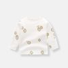 Baby 1pcs Allover Fruit Graphic Long Sleeve Bottoming Shirt & Trousers Sets