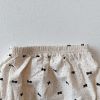 Baby Girl Bow & Polka Dot Graphic A-Line Long Sleeves Shirt Combo Triangle Shorts 1 Pieces Sets
