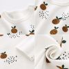 Baby 1pcs Allover Fruit Graphic Long Sleeve Bottoming Shirt & Trousers Sets