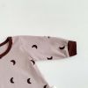 Baby Print Pattern Crewneck Long Sleeve Tops With Pants Sets