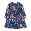 Baby Girl Print Pattern Long Sleeve Soft Cotton Princess Dress