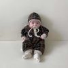 Baby Fashion Plaid Pattern Thin Fleece Autumn Romper