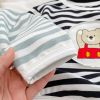 Baby Striped Pattern Cartoon Design Hoodies 2 Pieces Sets