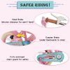 RULLY Kids Bike 12 14 16 Inch Bicycle for Girls Ages 2-7 Years, Training Wheels Included, Girl Bikes with Basket Bike Streamers Toddler, Pink White