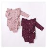 Baby Girl Ditsy Flower Pattern Ruffle Design Onesies With Pants Sets