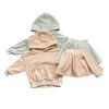 Baby Girl Solid Color Soft Cotton Hoodie With Skirt Sets