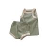 Baby Girl Solid Color Thin Style Pure Cotton Vest Combo Shorts 2 Pieces Sets Home Clothes