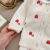 Baby Girl Embroidered Pattern Sleeveless Onesies With Cardigan Sets