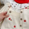 Baby Girl Embroidered Pattern Sleeveless Onesies With Cardigan Sets