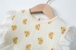 Baby Printed Pattern Lace Belt Design Bibs For Newborn Baby
