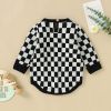 Baby Checkerboard Pattern Quality Knit Onesies