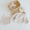 Baby Girl 2pcs Plaid Graphic Onesies & Cardigan Knitted Sets