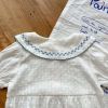 Baby Girl Solid Pattern Short-Sleeved Cotton Jacquard Collar Onesies