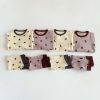 Baby Print Pattern Crewneck Long Sleeve Tops With Pants Sets