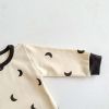 Baby Print Pattern Crewneck Long Sleeve Tops With Pants Sets