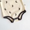 Baby Print Pattern Crewneck Long Sleeve Tops With Pants Sets